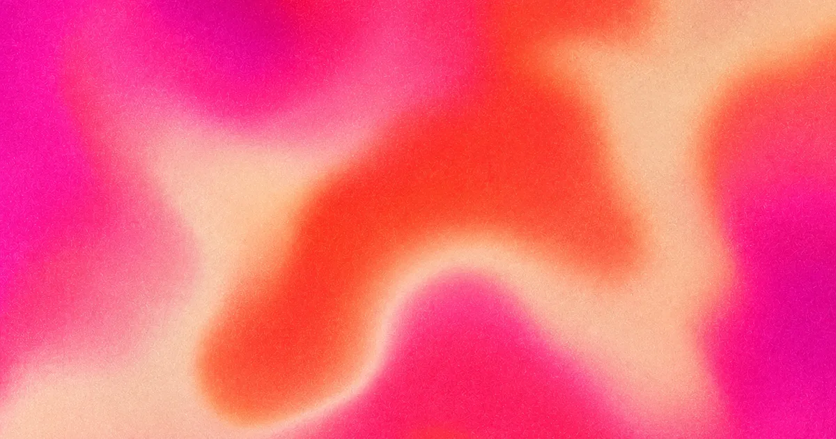 Aura abstraite chaude, dégradé fuchsia et corail, texture grain